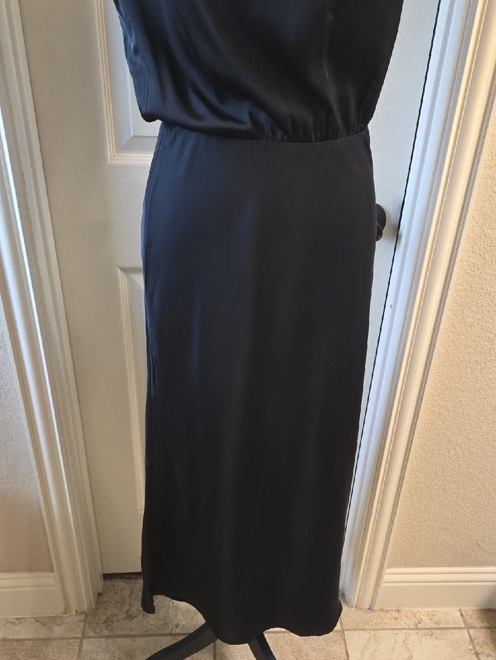 Draped One-Shoulder Black Dress NWT SMALL - Picture 11 of 16